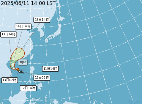 今年首颱「蝴蝶」生成　將登陸海南對台無直接影響