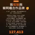 蔡阿嘎AI肖像爭議延燒 網友發起抵制合作品牌連署突破12萬人