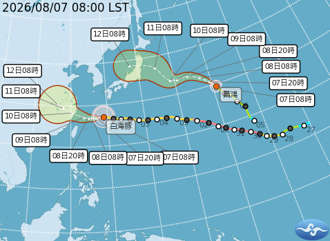 白海豚颱風逼近台灣！氣象署估下午發海警 北部海面與馬祖列觀察重點